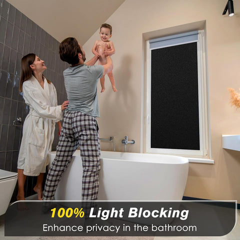 Haton Frosted BlackOut Sun Light BlockingWindow Film