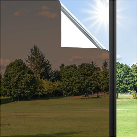 Haton Window Privacy Film Frosted Glass Film for Bathroom, Static Cling Sun Heat Blocking Window Clings, Opaque Frosting Coverings Tint for Home Door, Non-Adhesive, White 17.5" x 78.7"