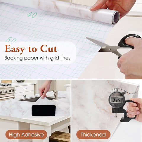 Haton Matte Removable Self Adhesive Waterproof Granite Wall Paper