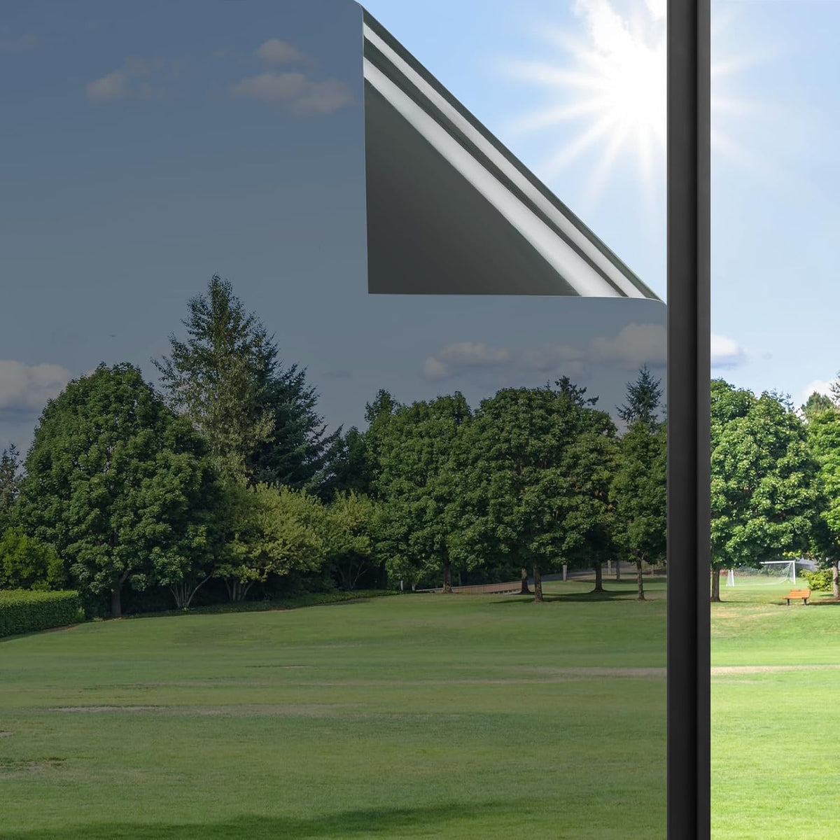 Haton Window Privacy Film Frosted Glass Film for Bathroom, Static Cling Sun Heat Blocking Window Clings, Opaque Frosting Coverings Tint for Home Door, Non-Adhesive, White 17.5" x 78.7"
