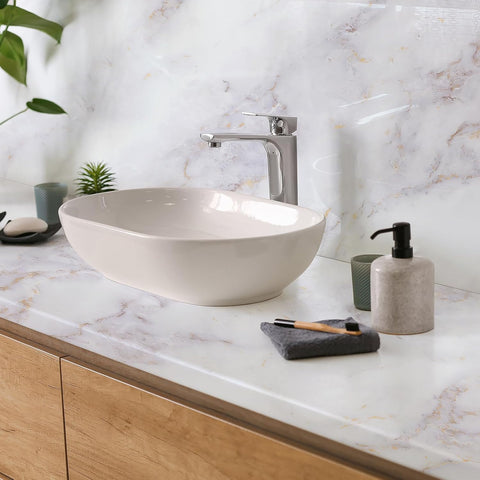 Haton Glossy Marble Contact Paper Peel and Stick Wallpaper