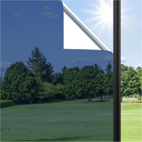 Haton Window Privacy Film Frosted Glass Film for Bathroom, Static Cling Sun Heat Blocking Window Clings, Opaque Frosting Coverings Tint for Home Door, Non-Adhesive, White 17.5" x 78.7"