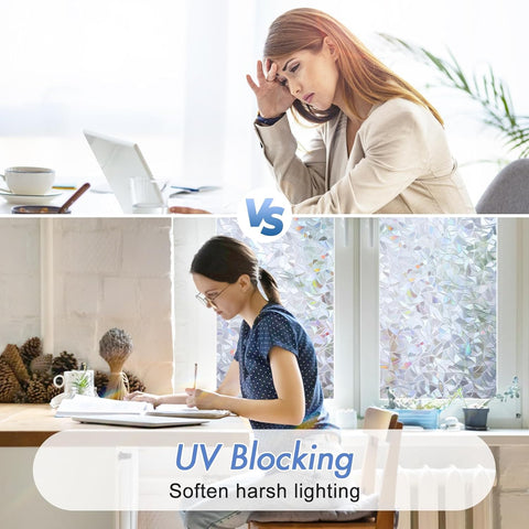 Haton Silver Rainbow Window Semi-Privacy Film
