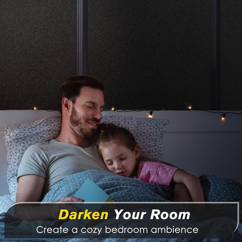Haton Frosted BlackOut Sun Light BlockingWindow Film