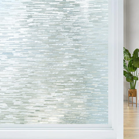 Haton White line Frosted Window Privacy Film