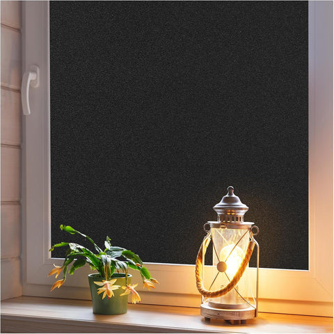 Haton Frosted Sun Light Blocking Black Out Window Tint