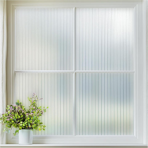 Haton Reeded Vertical lines Frosted Glass Window Privacy Film