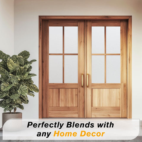 Haton Window Privacy Film Frosted Glass Film for Bathroom, Static Cling Sun Heat Blocking Window Clings, Opaque Frosting Coverings Tint for Home Door, Non-Adhesive, White 17.5" x 78.7"
