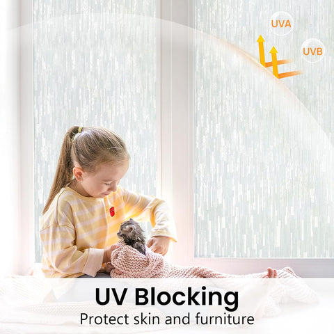 Haton White line Frosted Window Privacy Film