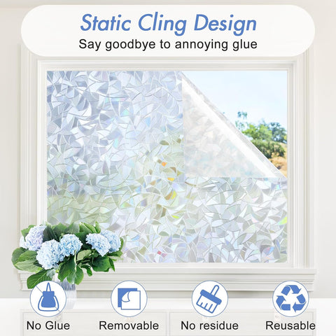 Haton Silver Rainbow Window Semi-Privacy Film